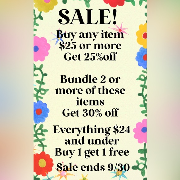 Tops - Floral Sale Poster
